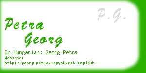 petra georg business card
